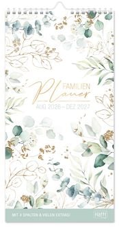 Produktbild: Familienplaner 26/27 Kompakt [Blattgold] 4-spaltig 17 Monate
