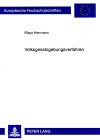 Produktbild: Volksgesetzgebungsverfahren