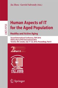 Produktbild: Human Aspects of IT for the Aged Population. Healthy and Active Aging