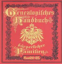 Produktbild: Deutsches Geschlechterbuch - CD-ROM. Genealogisches Handbuch bürgerlicher Familien / Genealogisches Handbuch bürgerlicher Familien Bände 180-185