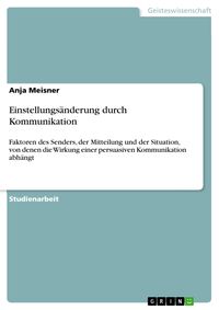 Produktbild: Einstellungs&auml;nderung durch Kommunikation
