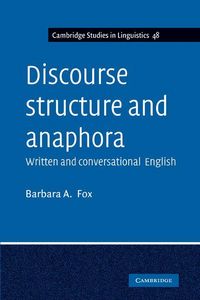 Produktbild: Discourse Structure and Anaphora