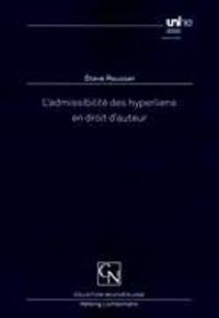 Produktbild: L'admissibilit&eacute; des hyperliens en droit d'auteur