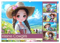 Produktbild: Kleine Cowgirls. Niedliche M&auml;dchen mit tierischen Freunden (Wandkalender 2026 DIN A2 quer), CALVENDO Monatskalender
