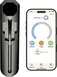 Produktbild: TFA Dostmann SMART BBQ K&Uuml;CHEN-CHEF 2 Gas, Grillwagen, Kugel, Kombi, Mobiler Gas-Grill, Smoker, Schwenk Grillthermometer Schwarz
