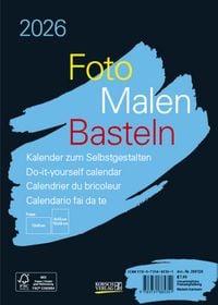 Produktbild: Foto-Malen-Basteln Bastelkalender A5 schwarz 2026