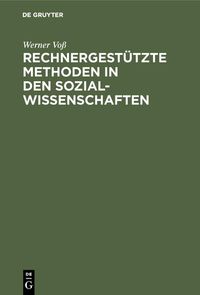 Produktbild: Rechnergest&uuml;tzte Methoden in den Sozialwissenschaften
