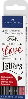 Produktbild Faber-Castell Tuschestifte Pitt Artist Pens Hand Lettering, 4er Etui