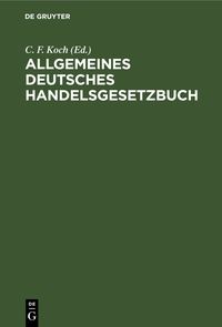 Produktbild: Allgemeines deutsches Handelsgesetzbuch
