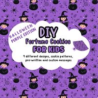 Produktbild: DIY Fortune Cookies for Kids, 9 different designs, cookie patterns, pre-written and custom messages