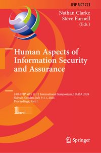 Produktbild: Human Aspects of Information Security and Assurance