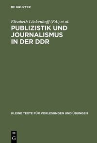 Produktbild: Publizistik und Journalismus in der DDR