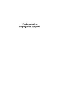 Produktbild: L'indemnisation du prejudice corporel - l'indemnisation des