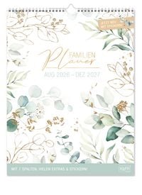 Produktbild: Familienplaner XXL 26/27 Wand-Kalender 7-spaltig 17 Monate [Blattgold]