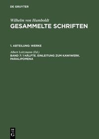 Produktbild: 1 H&auml;lfte. Einleitung zum Kawiwerk. Paralipomena