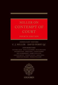 Produktbild: Miller on Contempt of Court