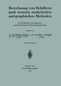 Produktbild: Berechnung von Beh&auml;ltern nach neueren analytischen und graphischen Methoden