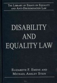 Produktbild: Stein, M: Disability and Equality Law