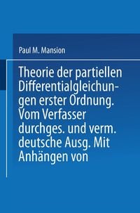Produktbild: Theorie der Partiellen Differentialgleichungen erster Ordnung