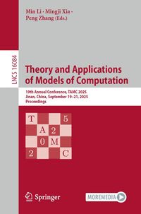Produktbild: Theory and Applications of Models of Computation