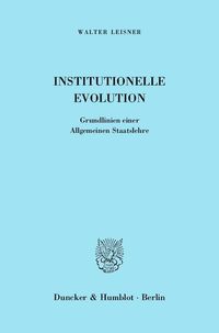 Produktbild: Institutionelle Evolution.