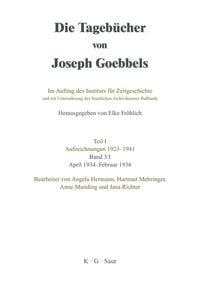 Produktbild: April 1934 - Februar 1936