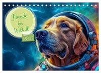Produktbild: Hunde im Weltall (Tischkalender 2027 DIN A5 quer), CALVENDO Monatskalender