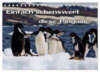Produktbild: Einfach liebenswert diese Pinguine (Tischkalender 2027 DIN A5 quer), CALVENDO Monatskalender