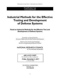 Produktbild: Industrial Methods for the Effective Development and Testing of Defense Systems
