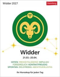Produktbild: Widder Sternzeichenkalender 2027 - Tagesabrei&szlig;kalender - Ihr Horoskop f&uuml;r jeden Tag