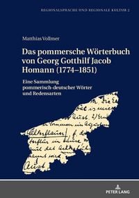 Produktbild: Das pommersche W&ouml;rterbuch von Georg Gotthilf Jacob Homann (1774&ndash;1851)