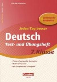 Produktbild: Jeden Tag besser. Deutsch 7. Schuljahr. &Uuml;bungsheft mit Lernplan und Lernstandskontrollen