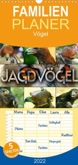 Produktbild: Jagdv&ouml;gel - Familienplaner hoch (Wandkalender 2022 , 21 cm x 45 cm, hoch)