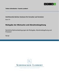 Produktbild: R&uuml;ckgabe der Mietsache und Abnahmebegehung