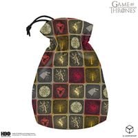 Produktbild: Pegasus QWO98253 - Game of Thrones, The Sigils Pattern, mehrfarbig, W&uuml;rfelbeutel, 16,5cm