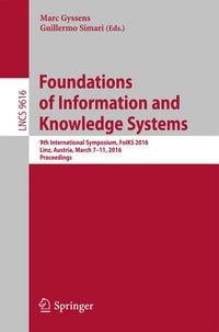 Produktbild: Foundations of Information and Knowledge Systems