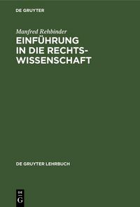 Produktbild: Einf&uuml;hrung in die Rechtswissenschaft