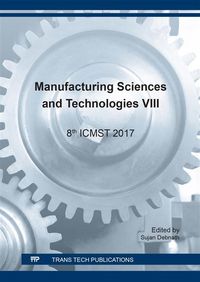 Produktbild: Manufacturing Sciences and Technologies VIII