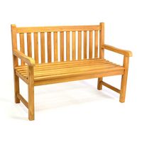 Produktbild: 2er Sitzbank Gartenbank Landhausstil Teak Holz