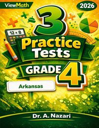 Produktbild: 3 Arkansas ATLAS Grade 4 Math Practice Tests
