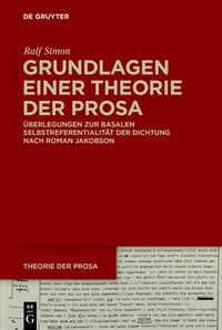 Produktbild: Grundlagen einer Theorie der Prosa