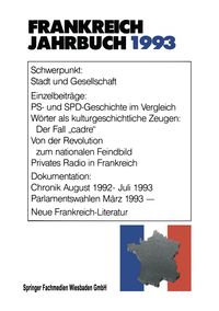 Produktbild: Frankreich-Jahrbuch 1993