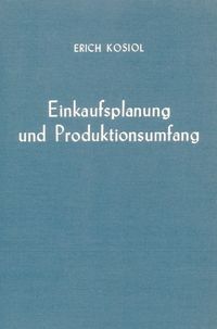Produktbild: Einkaufsplanung und Produktionsumfang.