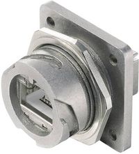 Produktbild: Teleg&auml;rtner 100007415 STX V1 RJ45-Flanschset Metall Variante 1 100007415 Kupplung, Einbau Pole: 8P8C Metall 1 St.