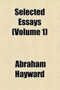 Produktbild: Selected Essays (Volume 1)