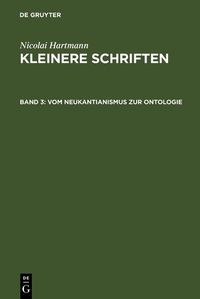 Produktbild: Vom Neukantianismus zur Ontologie