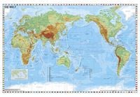 Produktbild: Weltkarte pazifikst&auml;ndisch physisch