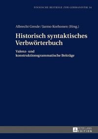 Produktbild: Historisch syntaktisches Verbw&ouml;rterbuch