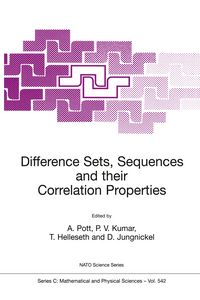 Produktbild: Difference Sets, Sequences and their Correlation Properties