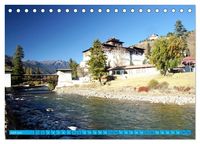 Bhutan - Frieden und Glück im Himalaya (Tischkalender 2024 DIN A5 quer), CALVENDO Monatskalender